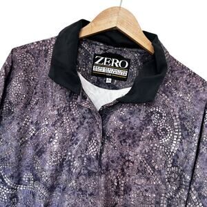 Zero Restriction Golf Outerwear Gray Printed Pullover Sz L